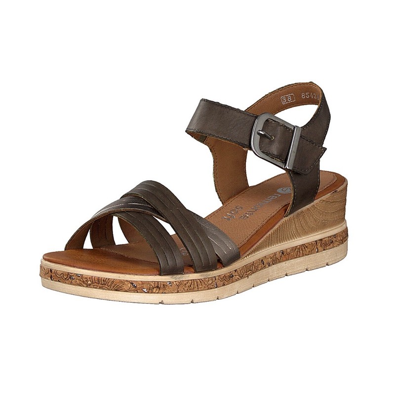 Sandalias Cunha Rieker D3057-54 Para Mulher - Verdes